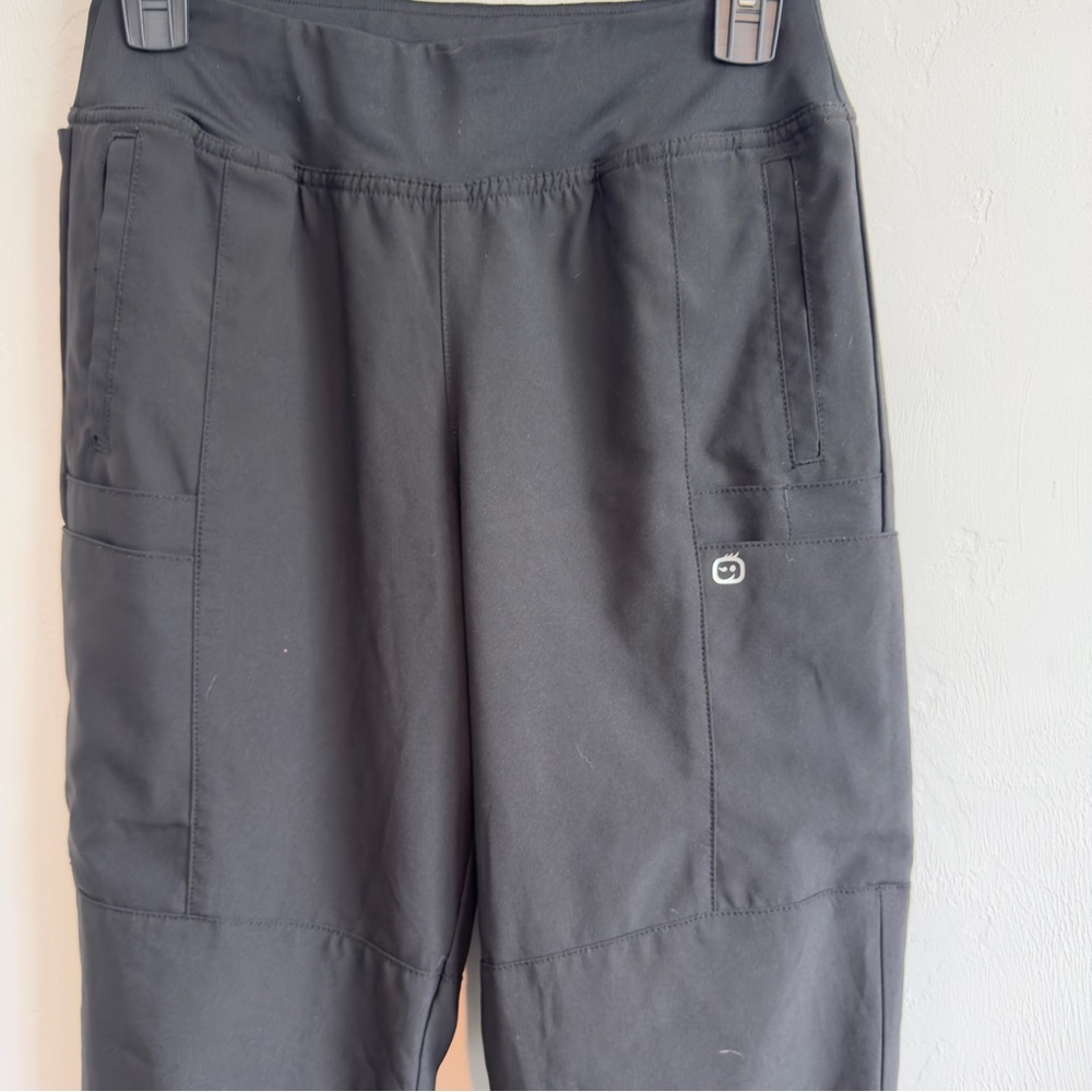 WonderWink Spread Good Cheer Scrubs Joggers Pants Black S - Picture 2 of 6